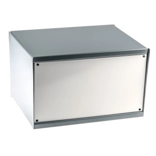 RS PRO Grey Cold Rolled Steel Instrument Case 159 mm x 254 mm x 197 mm 232-311