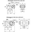 SMC Double Knuckle Joint for Rod End Nut Compatible Bore Size 40 mm Y-G04