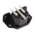 Schurter C14, C18 Straight Panel Mount IEC Connector, 250V Female, 10A GSP1.3101.1