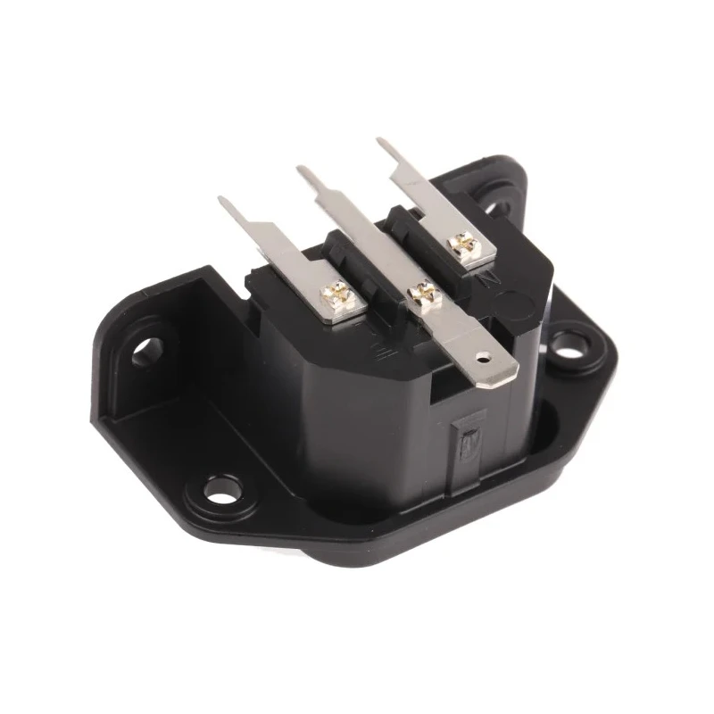 Schurter C14, C18 Straight Panel Mount IEC Connector, 250V Female, 10A GSP1.3101.1