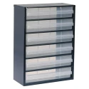 Raaco Drawer Storage Unit 6, Steel Frame, Blue, 417 mm x 306 mm x 150 mm 137485