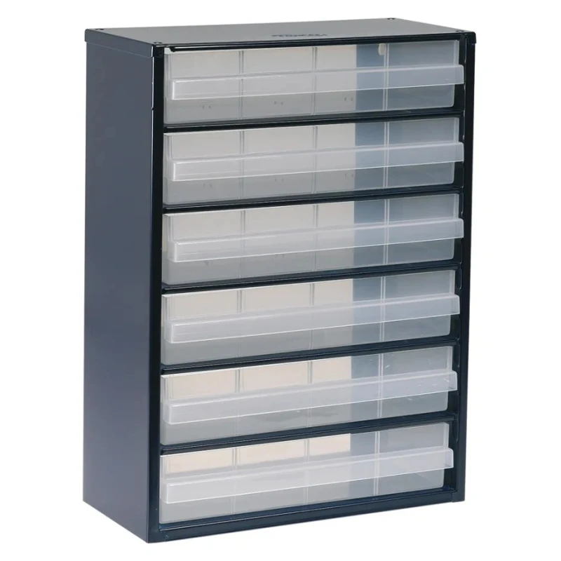 Raaco Drawer Storage Unit 6, Steel Frame, Blue, 417 mm x 306 mm x 150 mm 137485