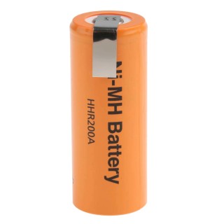 Panasonic 1.2 V NiMH Rechargeable Battery, 2.04 Ah, 17 mm Diameter HHR-200A-1Z