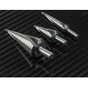 RS PRO 3-Piece Step Drill Bit Set for Metal 4 mm Min to 30 mm Max HSS 232-614