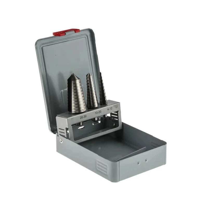 RS PRO 3-Piece HSS Step Drill Bit Set for Metal, 4 mm to 30 mm, High-Speed Steel, UK Origin 232-608