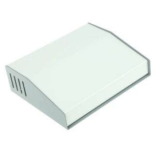Hammond 515 Series Grey Aluminium, Steel Desktop Enclosure Sloped Front 193 mm x 159 mm x 58 mm 515-0930