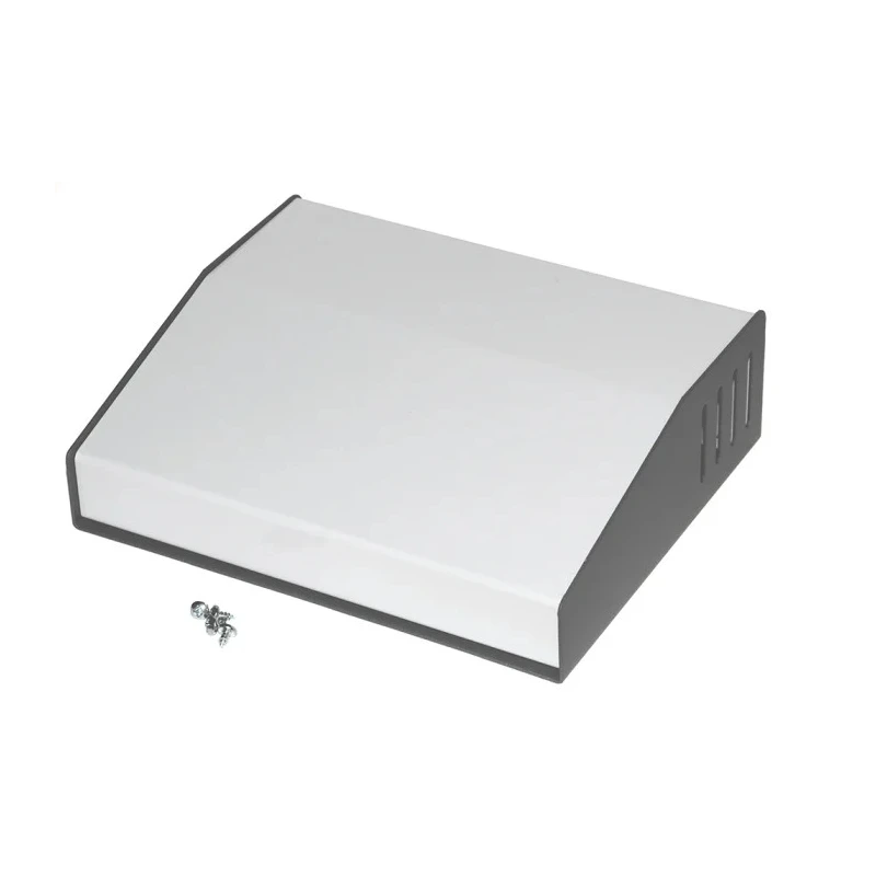 Hammond 515 Series Grey Aluminium, Steel Desktop Enclosure Sloped Front 193 mm x 159 mm x 58 mm 515-0930