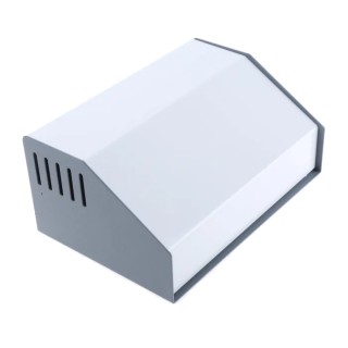 Hammond 519 Series Grey Steel and Aluminium Desktop Enclosure Sloped Front 220mm x 150mm x 100mm 519-0910