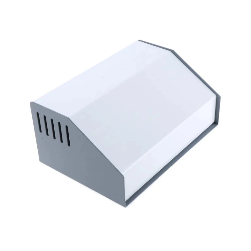 Hammond 519 Series Grey Steel and Aluminium Desktop Enclosure Sloped Front 220mm x 150mm x 100mm 519-0910