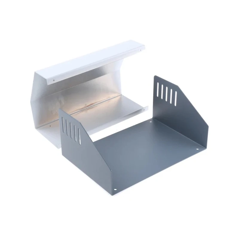 Hammond 519 Series Grey Steel and Aluminium Desktop Enclosure Sloped Front 220mm x 150mm x 100mm 519-0910