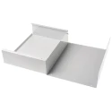 RS PRO Grey Cold Rolled Steel Instrument Case 95 mm Height, 270 mm Width, 350 mm Length 231-992