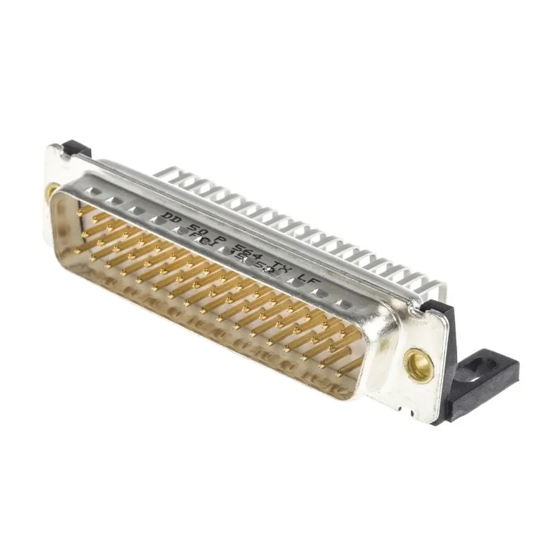 Amphenol Communications Solutions 50 Way Right Angle 2.76 mm Pitch Through Hole D-Sub Connector Male DD50P564TXLF