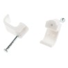 RS PRO White Polyethylene Rectangular Cable Clip Nail 10mm x 11.6mm x 9.7mm 233-556