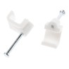 RS PRO White Polyethylene Rectangular Cable Clip Nail 9.3mm x 8mm x 8mm 233-562