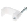 RS PRO White Polyethylene Rectangular Cable Clip Nail 9.4mm x 13.5mm x 11.6mm 233-590