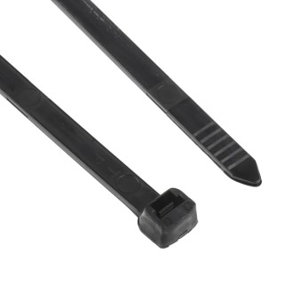 Thomas & Betts Non-Releasable Cable Tie, Black Polyamide 66, 368 mm Length x 7.6 mm Width 7TAG054360R0307 TY400-120X