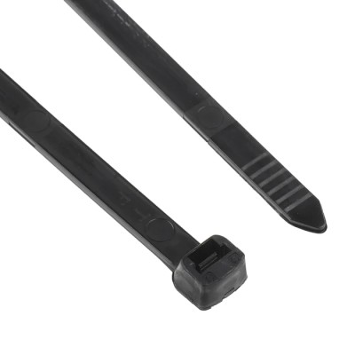 Thomas & Betts Non-Releasable Cable Tie, Black Polyamide 66, 368 mm Length x 7.6 mm Width 7TAG054360R0307 TY400-120X