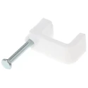 RS PRO White Polyethylene Rectangular Cable Clip Nail 9.4mm x 13.5mm x 11.6mm 233-590
