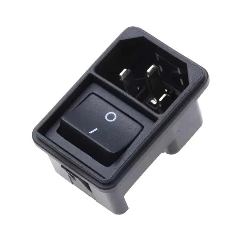Schurter C14 Straight Snap-in IEC Connector 250V 10A Female Quick Connect 4302.2002