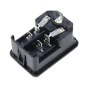 Schurter C14 Straight Snap-in IEC Connector 250V 10A Female Quick Connect 4302.2002
