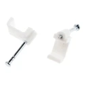 RS PRO White Polyethylene Rectangular Cable Clip Nail 17 mm x 7.9 mm x 7.6 mm 233-607