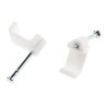 RS PRO White Polyethylene Rectangular Cable Clip Nail 17 mm x 7.9 mm x 7.6 mm 233-607