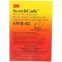 3M Adhesive Vinyl Cable Marker Book White, Blank Legend, 25 x 72 mm, SWB-02