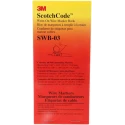 3M Cable Marker Book, Adhesive, White Vinyl, 2.43m Length, Heat Resistant, SWB-03
