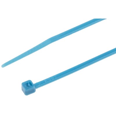 RS PRO Non-Releasable Blue Polyamide 66 Cable Tie 203 mm x 2.5 mm 233-304