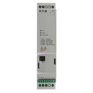 Eaton Variable Speed Starter 250 W 230V AC 1 Phase DIN Rail Mount IP20 DE11 Series DE11-121D4NN-N20N