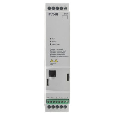 Eaton Variable Speed Starter 370 W 480V AC 3 Phase DIN Rail Mount DE11 