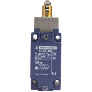 Telemecanique Sensors XCKJ Series Roller Plunger Limit Switch, 1 NO/1 NC, IP66, Zamak Housing, 240V AC, 3A 
