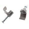 RS PRO Grey Polyethylene Rectangular Cable Clip Nail 9.8mm x 10mm x 10mm 233-635