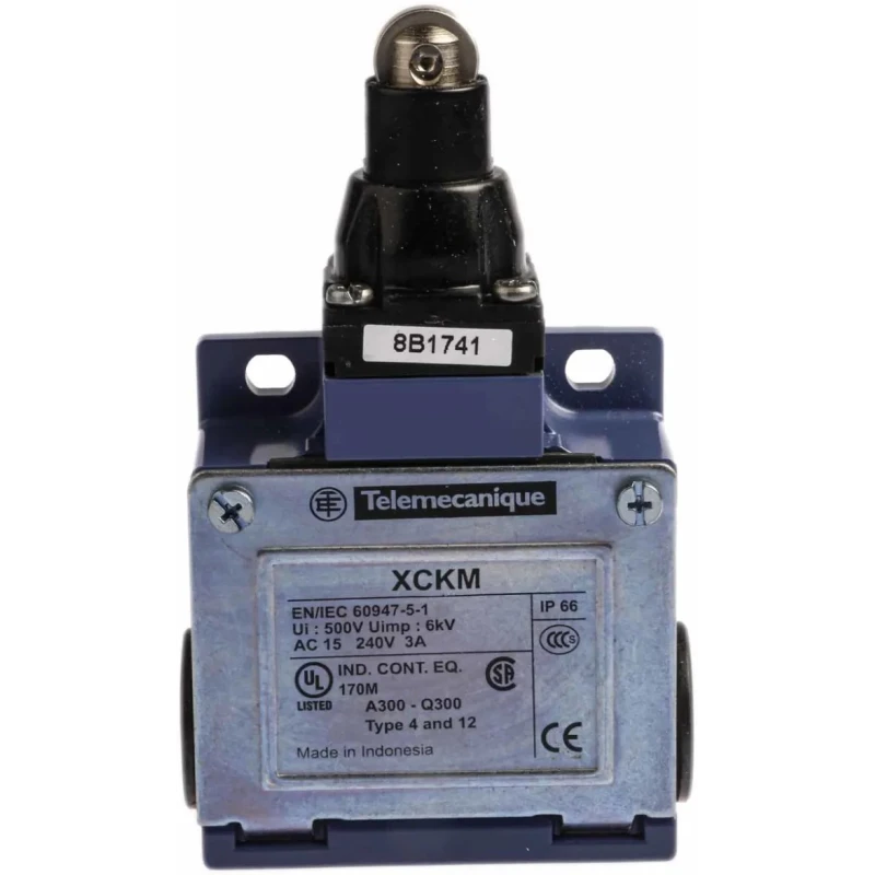 Telemecanique Sensors OsiSense XC Series Roller Plunger Limit Switch, 1 NO/1 NC, IP66, Zamak Housing, 240V AC, 3A 