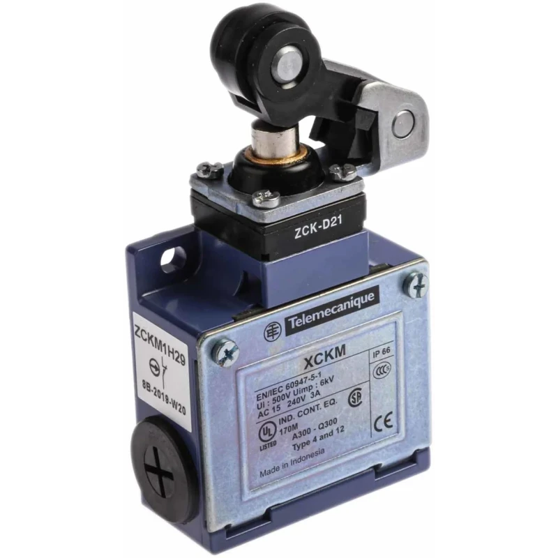 Telemecanique Sensors OsiSense XC Series Roller Plunger Limit Switch, 1 NO/1 NC Contact, , Zinc Alloy Housing, 240V AC IP66