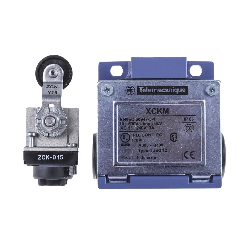 Telemecanique Sensors OsiSense XC Series Roller Lever Limit Switch, 1 NO/1 NC, IP66, Zinc Alloy Housing, 240V AC, 3A 
