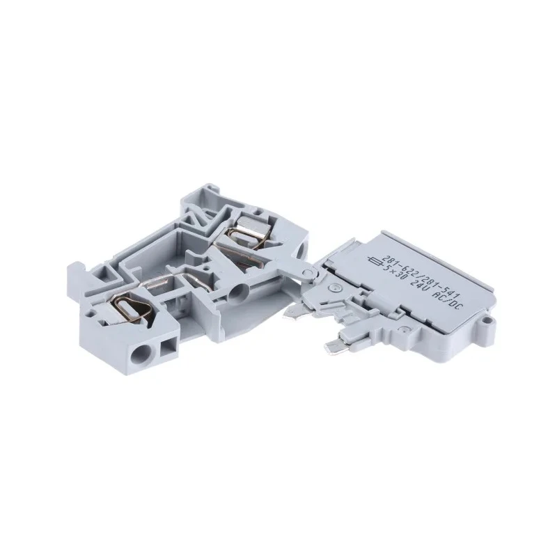 WAGO 281 Series Fuse Terminal Block Grey 4mm² 1-Level Fused Cage Clamp 281-622/281-541