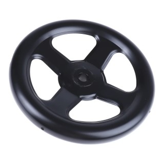 RS PRO Black Steel Spoked Hand Wheel 200 mm Diameter Mounting Hole 14 mm Depth 24 mm 237-328