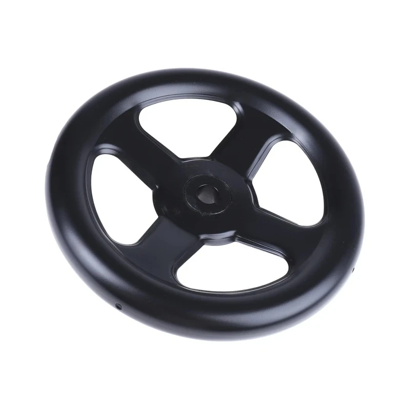 RS PRO Black Steel Spoked Hand Wheel 200 mm Diameter Mounting Hole 14 mm Depth 24 mm 237-328