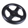 RS PRO Black Steel Spoked Hand Wheel 200 mm Diameter Mounting Hole 14 mm Depth 24 mm 237-328