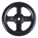 RS PRO Black Steel Spoked Hand Wheel 200 mm Diameter Mounting Hole 14 mm Depth 24 mm 237-328