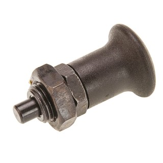 RS PRO M16 Thread Size Indexing Plunger, 54 mm Length, Burnished Steel with Hardened Steel Plunger 237-388