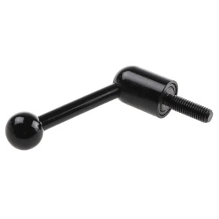 RS PRO Steel Tension Lever M8 Thread Size with 25mm Thread Length and 70mm Total Length Black Oxide Finish 237-586