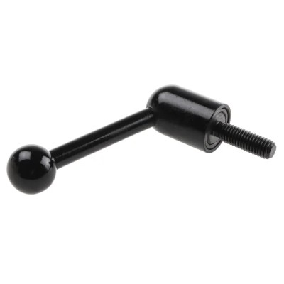 RS PRO Steel Tension Lever M8 Thread Size with 25mm Thread Length and 70mm Total Length Black Oxide Finish 237-586