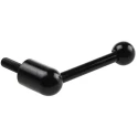 RS PRO Steel Tension Lever M8 Thread Size with 25mm Thread Length and 70mm Total Length Black Oxide Finish 237-586