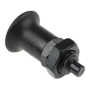 RS PRO M16 Index Plunger, 54 mm Long, Burnished Steel with Hardened Steel Plunger, Plastic Knob 237-429