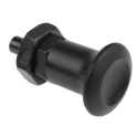 RS PRO M16 Index Plunger, 54 mm Long, Burnished Steel with Hardened Steel Plunger, Plastic Knob 237-429