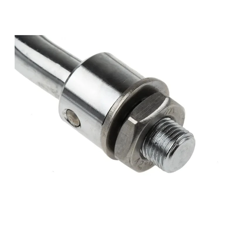 RS PRO Chrome-Plated Steel Carrying Handle Silver Finish Nut Fixing Type M10 Thread 116mm Width 42mm Height 237-637