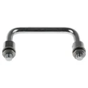 RS PRO Chrome-Plated Steel Carrying Handle Silver Finish Nut Fixing Type M10 Thread 116mm Width 42mm Height 237-637
