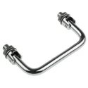 RS PRO Chrome-Plated Steel Carrying Handle Silver Finish Nut Fixing Type M10 Thread 116mm Width 42mm Height 237-637